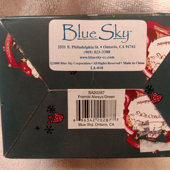 NIB: VINTAGE CLAYWORKS CERAMIC ORNAMENT "Friends Always - Green" - SA20287 - Picture 5 of 5